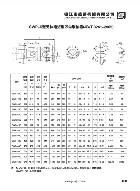 SWP型万向联轴器