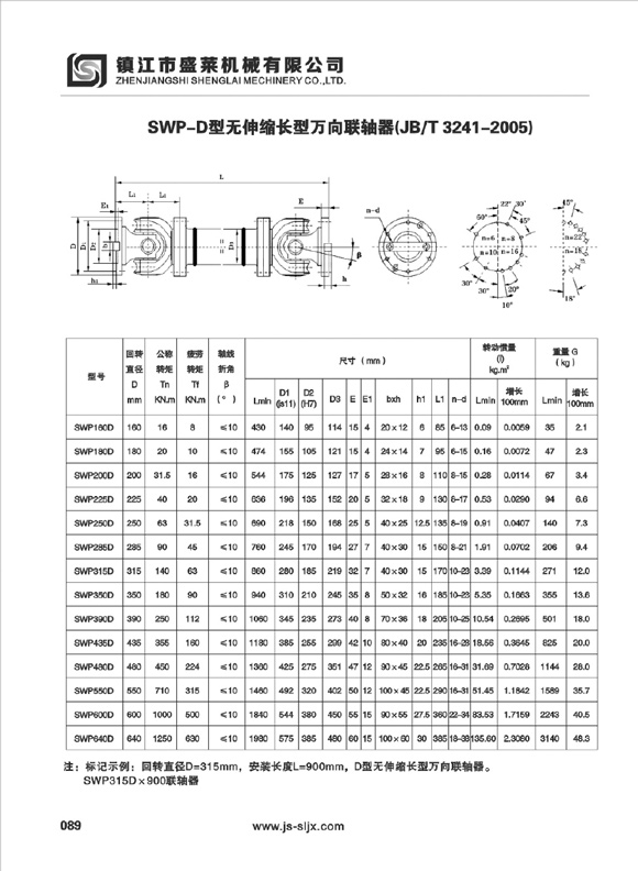 SWP型万向联轴器